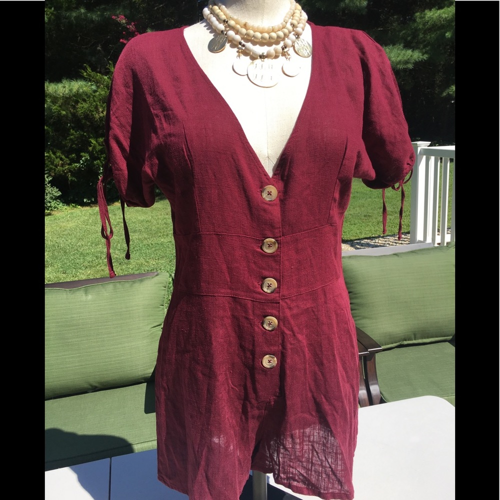 L.A. Hearts Romper Burgundy M